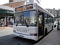 Wightbus 5862 (HW54 DCE), a Dennis Dart SLF/Plaxton Pointer 2 MPD, at the bus stop in the High Street, Ventnor, Isle of Wight on the Rail Link route 16 service.