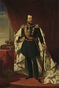 William III of the Netherlands painted by Nicolaas Pieneman. The king's capricious handling of Luxembourg precipitated the Luxembourg Crisis.