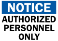 Z35-1968 Sign - Notice - Authorized Personnel Only.svg