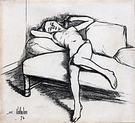 Louise nue sur le canapé (Louise nude on the couch) ~1895 - Suzanne Valadon