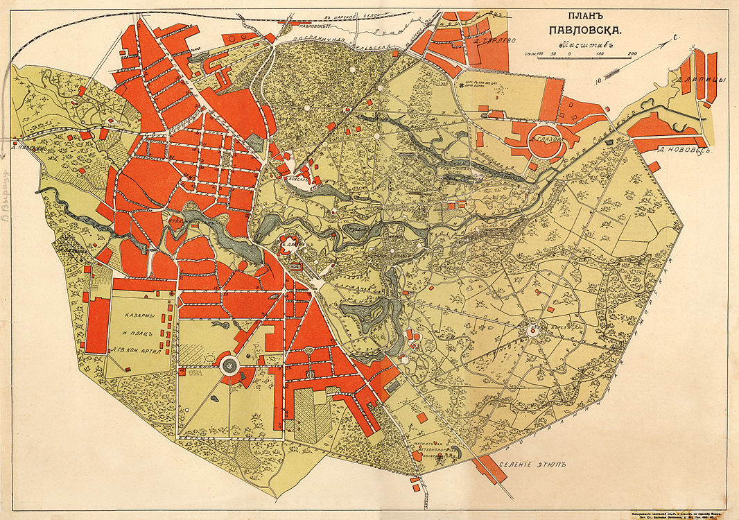 Карта спб 1913 года