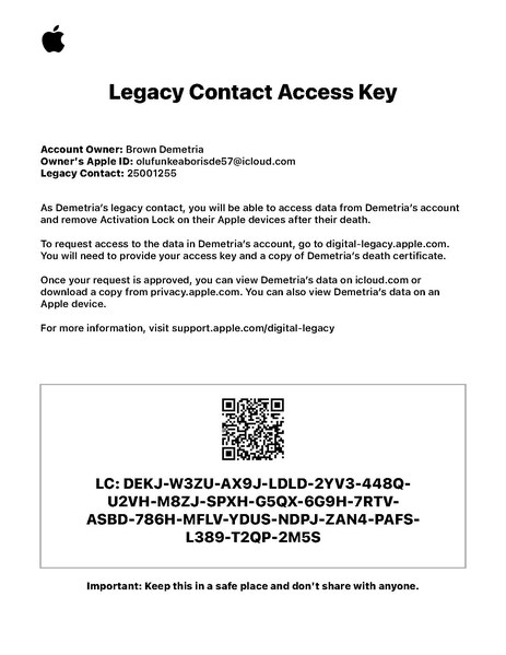 File:- Legacy Contact Access Key.pdf