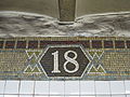 Frieze mosaics with number "18"