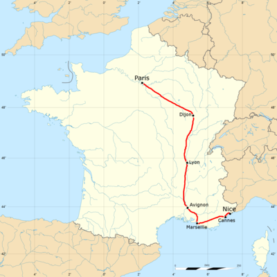 1933 Paris–Nice rute.