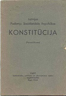 1940 Constitution of the Latvian Soviet Socialist Republic