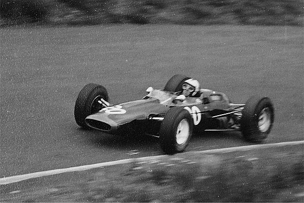 Attwood driving for Reg Parnell Racing at the 1965 German Grand Prix.