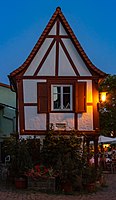 Rank: 44 Late baroque half-timbered house at dusk