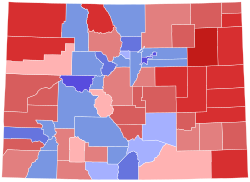 2014 Colorado gubernur hasil pemilihan peta oleh county.svg