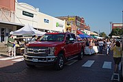 Commerce Youth Cheerleading Association float