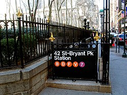 42nd Street / Fifth Avenue – Bryant Park (métro de New York)