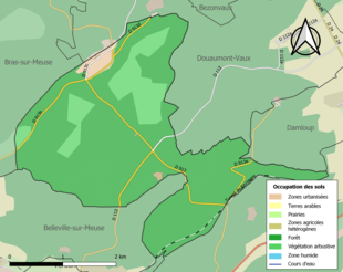 Mappa a colori che mostra l'uso del suolo.