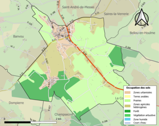 Mappa a colori che mostra l'uso del suolo.