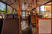 English: AKSM-321 trolleybus inside. Minsk, Belarus Беларуская: Тралейбус АКСМ-321. Мінск, Беларусь Русский: Троллейбус АКСМ-321. Минск, Беларусь