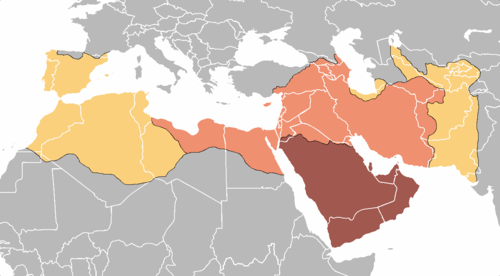 الخلافة الإسلامية الراشدة والأموية.