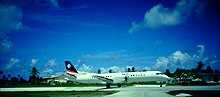 Air Marshall Islands Saab 2000 at Funafuti International Airport, Tuvalu (1996) Air Marshall Islands Saab 2000 at Funafuti International Airport.jpg