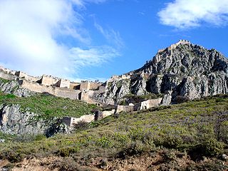 <span class="mw-page-title-main">Acrocorinth</span> Fortified rocky hill, the acropolis of the ancient city of Corinth, Greece