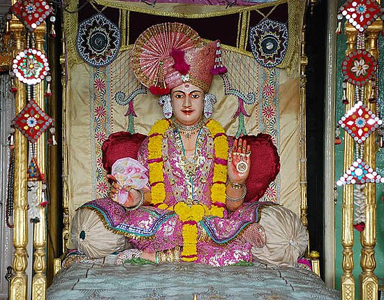 Swaminarayan in Akshar Bhuvan at the Swaminarayan Temple in Vadtal