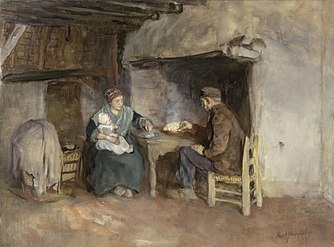 Albert Neuhuys: Middagmaal in een boerengezin, 1895