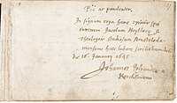 p057 - Johannes Polyander - Inscription
