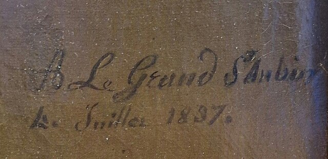 signature d'Amélie Legrand de Saint-Aubin