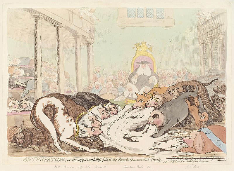 File:Anticipation, or the approaching fate of the French Commercial Treaty by James Gillray.jpg