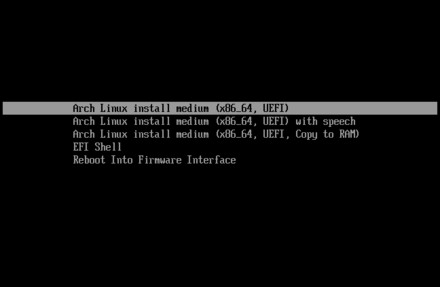 A screenshot of systemd-boot
