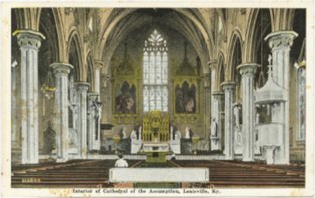 Image of the interior of the cathedral, circa 1900