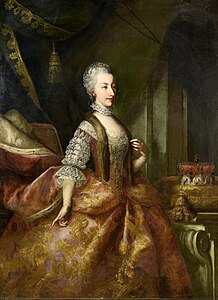 Maria Amalia d'Asburgo-Lorena ritratta da Johann Gottfried Auerbach