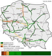 placené úseky polsko mapa Dálnice a rychlostní silnice v Polsku – Wikipedie