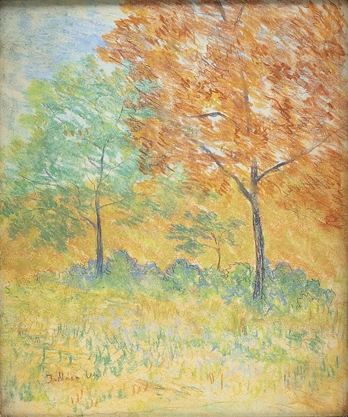 File:Autumnal Landscape by Julian Alden Weir, mixed media.jpg