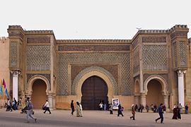 Bab Mansour Gate, its building finished in 1732
