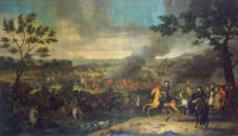 Russia's victory over Charles XII of Sweden and his ally Ivan Mazepa at the Battle of Poltava (1709) destroyed Cossack autonomy. Battle of Poltava 1709.PNG