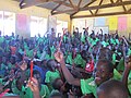 Children in an overcrowded classroom in Bazaar School, Kumi, Uganda (April 2017)