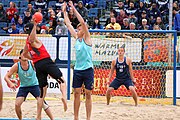 Deutsch: Beachhandball Europameisterschaften 2019 (Beach handball Euro); Tag 6: 7. Juli 2019 – Männerfinale, Dänemark-Norwegen 2:0 (25:18, 19:16) English: Beach handball Euro; Day 6: 7 July 2019 – Men's Final – Denmark-Norway 2:0 (25:18, 19:16)