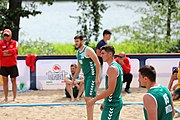 Deutsch: Beachhandball Europameisterschaften 2019 (Beach handball Euro); Tag 2: 3. Juli 2019 – Männer, Vorrunde Gruppe C, Nordmazedonien-Schweiz 0:2 (13:22, 18:19) English: Beach handball Euro; Day 2: 3 July 2019 – Women Preliminary Round Group A – Men Preliminary Round Group C – North Macedonia-Switzerland 0:2 (13:22, 18:19)