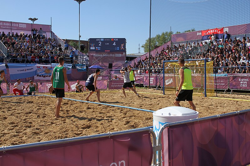 File:Beach handball at the 2018 Summer Youth Olympics – Boys Semifinal ARG-POR 479.jpg