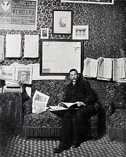 Portrayed in his studio, by Franzen, 1901