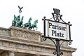 * Nomination Sign „Pariser Platz“ in front of the Brandenburg Gate, Berlin, Germany --XRay 04:55, 8 December 2016 (UTC) * Promotion  Support Good quality.--Agnes Monkelbaan 05:58, 8 December 2016 (UTC)