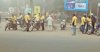 A taxi stand in Gurgaon Bike-Taxi-Stand-Gurgaon.jpg