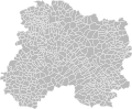 English: Blank map of Marne department, France. Communes are outlined. Français : Carte vierge du département de la Marne, France. Le découpage en communes est affiché.