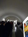 Blick aus der Kiewer Metrostation „Arsenalna“ in die Höhe