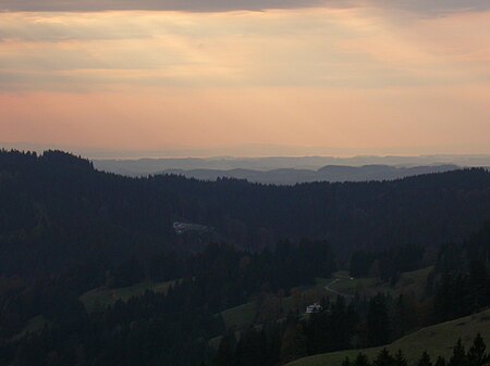 Blick von der Kreuzleshöhe in der Adelegg.