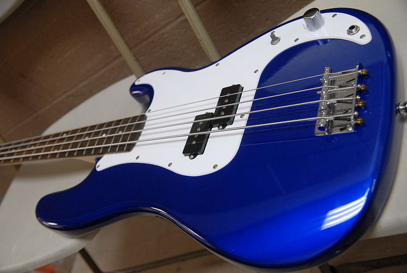 File:Blue electric bass.jpg