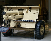 British 25 pounder Quick firing Mark II gun at the Imperial War Museum