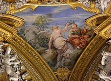 Calliope et Melpomène (détail de la salle d'Apollon, palais Pitti) .jpg
