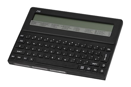 A portable computer Cambridge Z88 released in 1987