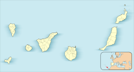 Лос Љанос де Аридане на мапи Канарских острва (Шпанија)