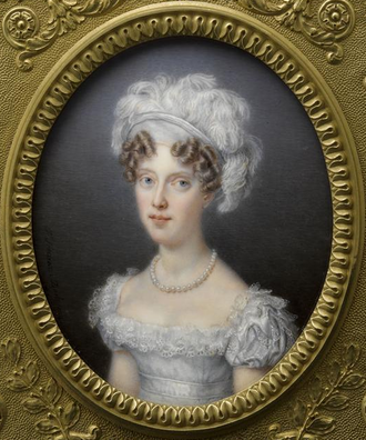 Marie-Caroline de Bourbon-Sicile, duchess de Berry, miniature portrait Caroline de Bourbon, Duchess of Berry by Jean-Baptiste-Joseph Duchesne de Gisors.png