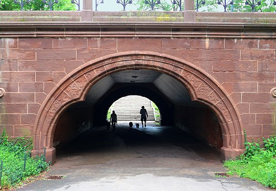 Pedestrian underpass at Central Park in Manhattan - NY