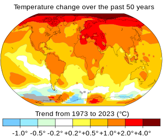 세계의 기후 변화 지도
